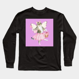 Pretty Pink Fairy Cat Long Sleeve T-Shirt